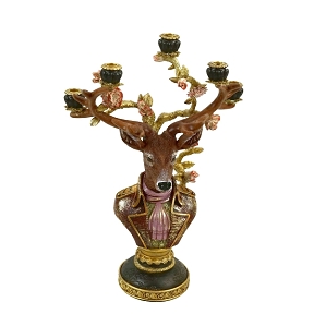 Chandelier cerf résine 44 X 24 HT 64CM