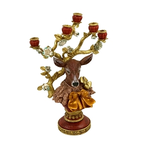 Chandelier cerf résine 44 X 28 HT 60CM