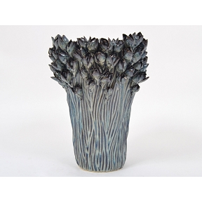 Vase céramique Darwin bleu 35 x 35 ht 44cm