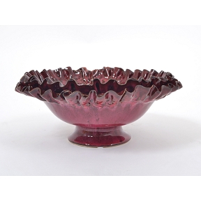 Coupe céramique Darwin rouge fonce ø29 ht 13cm