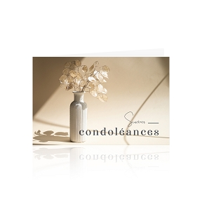 Cartes jeso romantico "sinceres condoleances"