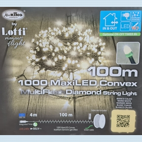 Guirlande lumineuse 1000 microleds blanc chaud 100m