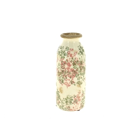 Vase céramique fleurs rose ø8 ht 20cm