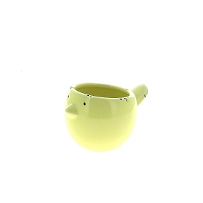 Cache-pot céramique oiseau jaune ø9 ht 8cm