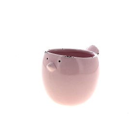 Cache-pot céramique oiseau rose ø11.5 ht 10cm