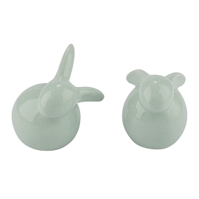 Lapin céramique sauge 5.5 x 4.5 ht 6cm