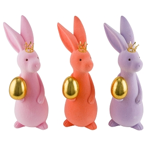 Lapin mousse couleur 19.5 x 23 ht 67cm