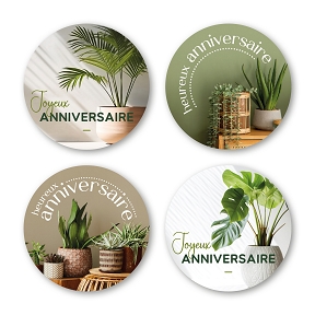 Etiquettes jeso quatro "joyeux anniversaire"
