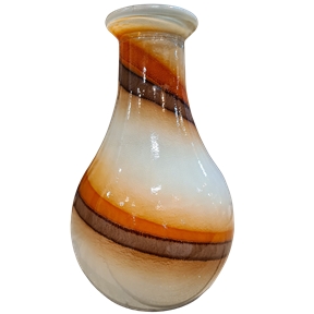 Vase verre "firenza" crème-orange-brun ø20 ht 31cm