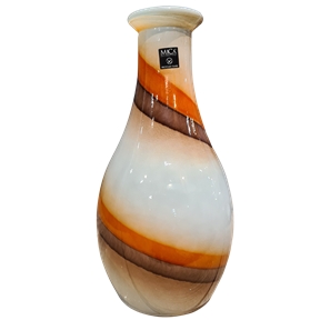 Vase verre "firenza" crème-orange-brun ø21 ht 40cm