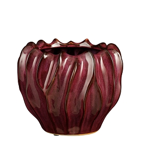 Cache-pot céramique "thom" violet ø23.5 ht 19cm