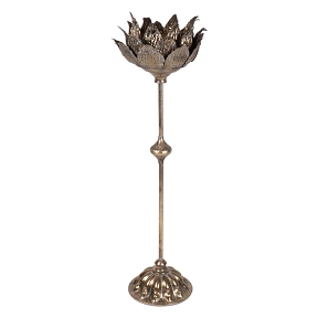 Bougeoir métal or forme fleur ø33 ht 108cm