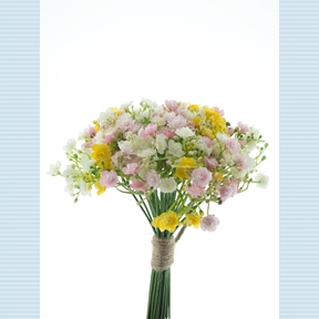 Bouquet gypso jaune assorti 23cm