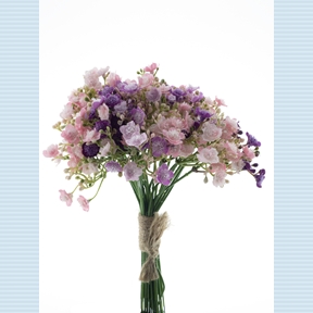 Bouquet gypso violet assorti 23cm