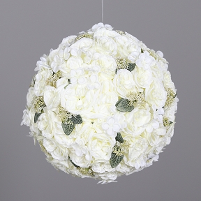 Boule fleur crème ø45 cm