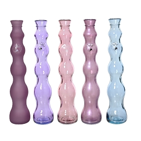 Vase verre couleur ø7 ht 32cm