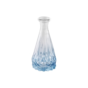 Vase verre alexandrine bleu ø5 ht 10.7cm