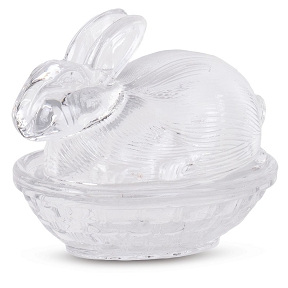 Bonbonnière lapin verre