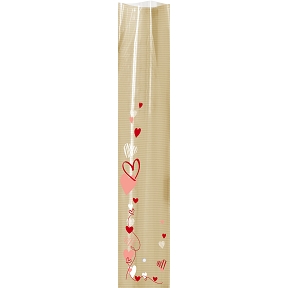 Etui à rose Philomène fond kraft 16 x 80 (x 100)