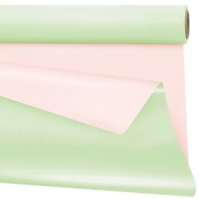 Bobine clayrane duo 0.80 x 40m vert pastel-rose pale