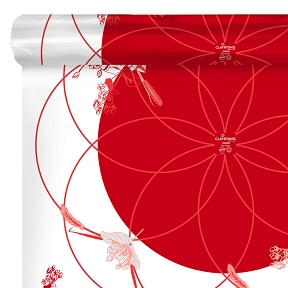 Bobine carre Honesty rouge 0.80 x 40m