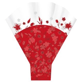 Cone à fleurs delia rouge 50 x 44 x 12 (x50)