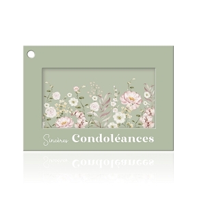 Cartes jeso colora "sincères condoléances" (x10)