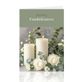 Cartes jeso "sincères condoléances" (x10)