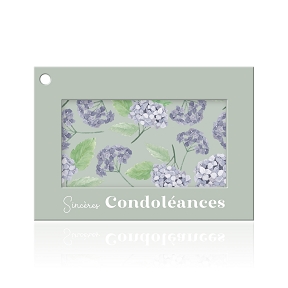 Cartes jeso colora "sincères condoléances"