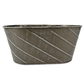 Jardiniére métal marron 24 x 14 ht 11cm