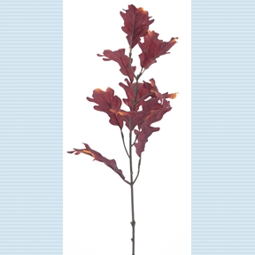 Branche feuille de chêne rouge 64cm