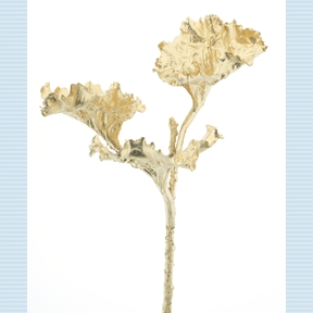 Branche feuillage or 46cm