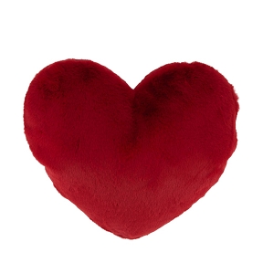 Coussin coeur rouge 40 x 28 x 8cm