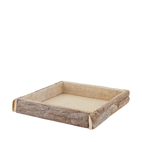 Coupe bois naturel 25 x 25 ht 4cm