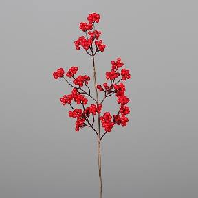Branche baies rouge 54cm