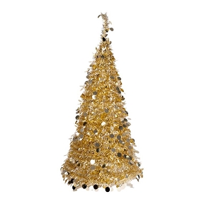 Sapin pvc champagne brillant ht 240cm