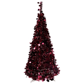 Sapin pvc bordeaux brillant ht 240cm