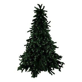 Sapin chenille pvc vert ht 150cm