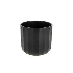 Cache-pot céramique palladio noir ø13.5 ht 12.5cm