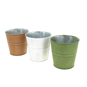 1 x Cache-pot metal couleur ø13 ht 12.5cm