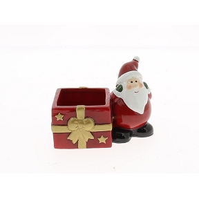 Cache-pot père noël rouge 13 x 8 ht 10cm