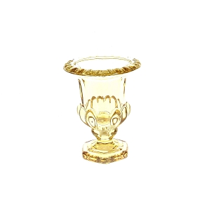 Vase medicis verre ambre ø11.5 ht 15cm