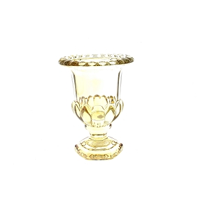 Vase medicis verre ambre ø15.5 ht 20.5cm