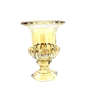 Vase medicis verre ambre ø20 ht 26cm