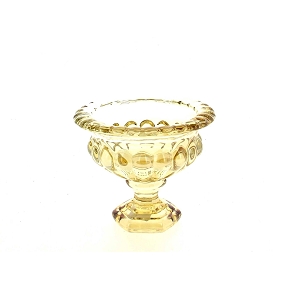 Coupe medicis verre ambre ø13 ht 11cm