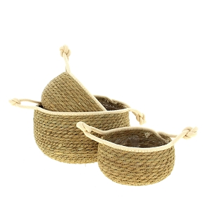 Coupe tresse rebord blanc set de 3