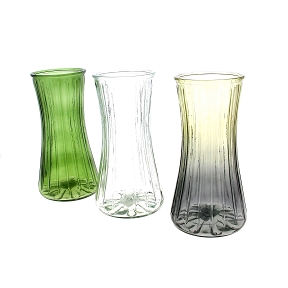 1 x Vase verre couleur ø7.5 ht 20cm