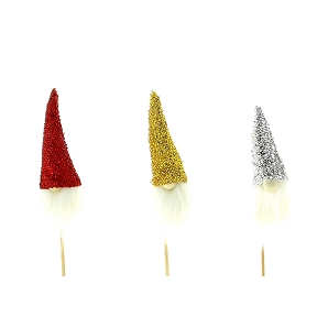 Pique Père-Noël ht 30cm (x12) ass