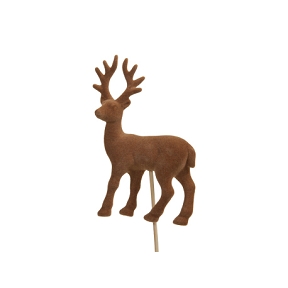Pique cerf brun ht 13cm (x4)
