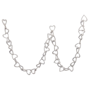 Guirlande 48 coeurs ivoire ht 216cm